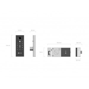 Cerradura inteligente DL03 Pro Huella WiFi APP CS-DL03-R100-WBCP-GR Ezviz