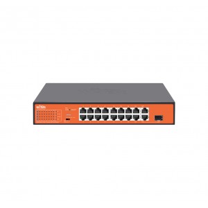 Switch 16FE PoE 185W 250Mts Long range 1GE + 1SFP Uplink no administrable WI-PS518G V4 Wi-Tek