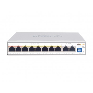 Switch 8GE PoE 250m Cloud WI-PCES210G Wi-Tek
