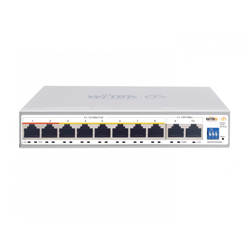 Switch 8GE PoE 250m Cloud WI-PCES210G Wi-Tek Switch 8GE PoE 250m Cloud WI-PCES210G Wi-Tek