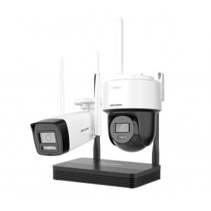KIT NVS + Camara + PT 2MP WiFi IR30M DS-J142I/NKS422W03H Hikvision