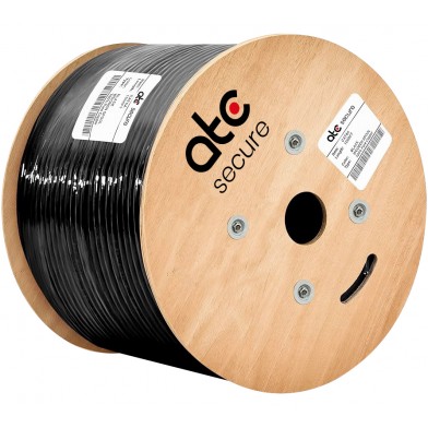ATCS CABLE UTP CAT 6 EXTERIOR NEGRO x 305 MT/drum