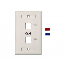 ATC PREMIER FACE PLATE 2 PUESTOS BLANCO ZWGB2FM