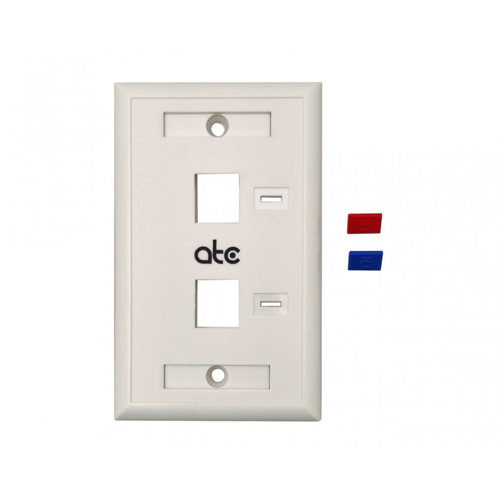 ATC PREMIER FACE PLATE 2 PUESTOS BLANCO ZWGB2FM ATC PREMIER FACE PLATE 2 PUESTOS BLANCO ZWGB2FM