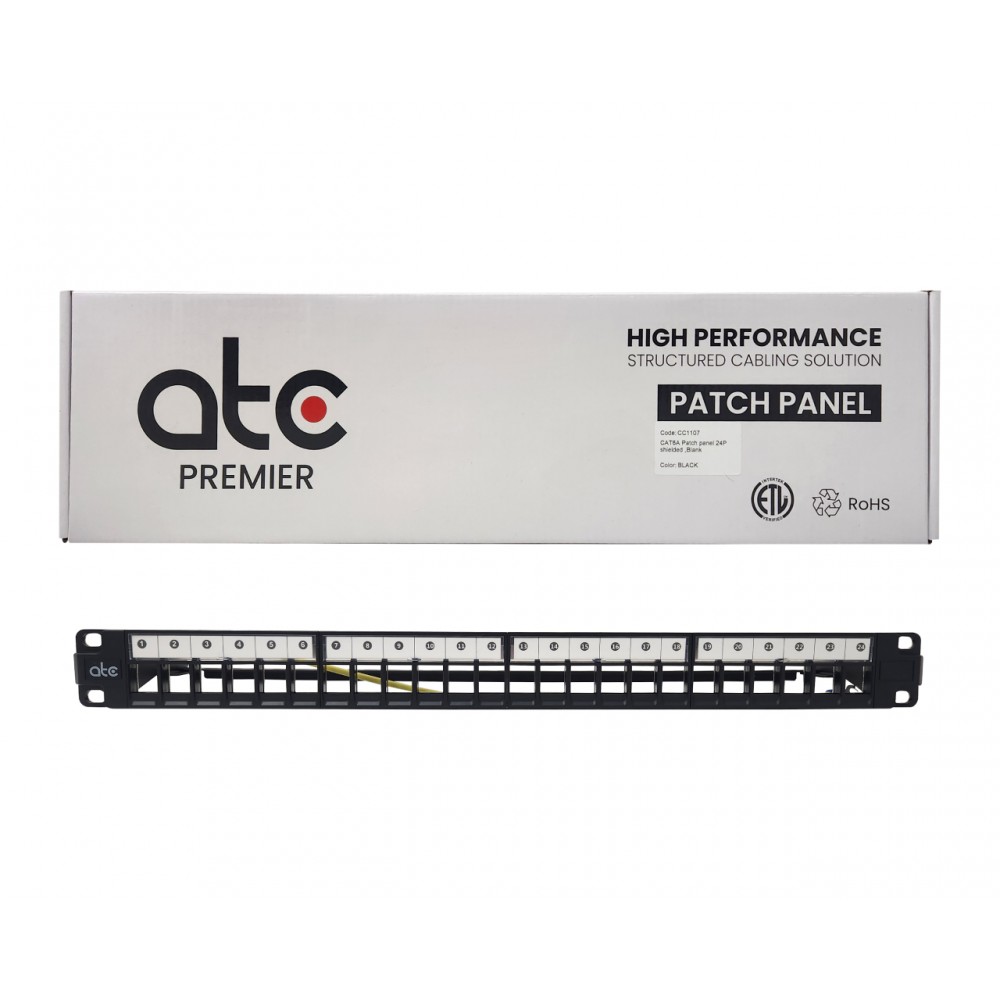 ATC PREMIER PLACA PANEL F/UTP 24P 1U ZPPB1UB ATC PREMIER PLACA PANEL F/UTP 24P 1U ZPPB1UB