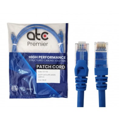ATC PREMIER CORD CAT 6 x 2 MT AZUL LSZH ZPU6HF-IB-T