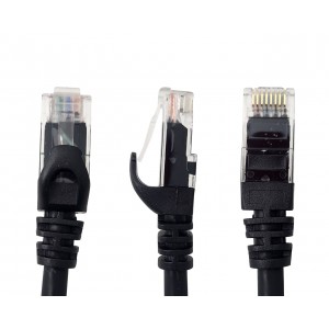 ATC PREMIER CORD CAT 6 x 1 MT NEGRO LSZH ZPU6HF-IB-T