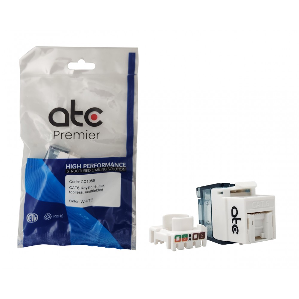 ATC PREMIER MODULO RJ45 AUTOPUNCH CAT 6 BLANCO ZK6SU1802 ATC PREMIER MODULO RJ45 AUTOPUNCH CAT 6 BLANCO ZK6SU1802