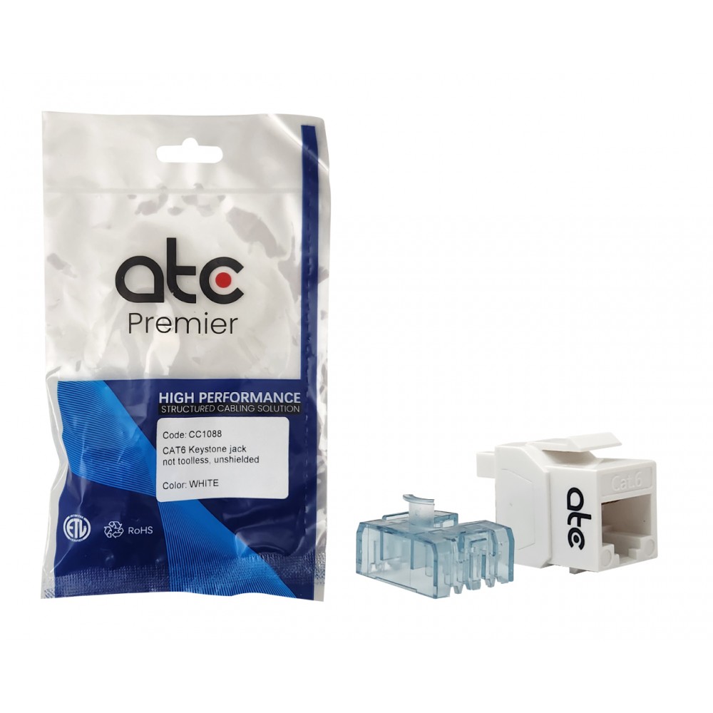 ATC PREMIER MODULO RJ45 CAT 6 BLANCO ZK6SU1802 ATC PREMIER MODULO RJ45 CAT 6 BLANCO ZK6SU1802
