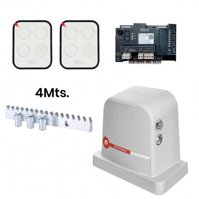 Kit Motor ROBUS 600 HS + 2 Controles + 4m Cremallera Nice Italia