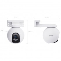 Camara PT WiFi H8X 2K+ ColorFULL Smart Detection IP65 H.265 Sirena/Strobo CS-H8x-R100-8H4WKFL Ezviz