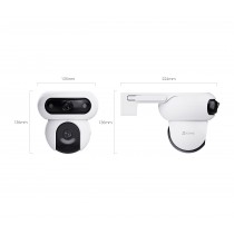 Camara PT WiFi H90 Dual 2K & 2K Dual Lenses Dual Rotation Smart Tracking CS-H90-R100-8H44WKFL Ezviz