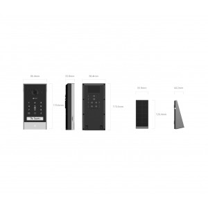 Video Portero Inteligente WiFi HEP7 2K Puerta/Porton 2 Hilos Monitor 7" Panel Solar CS-EP7-R100-1W2HTFC Ezviz