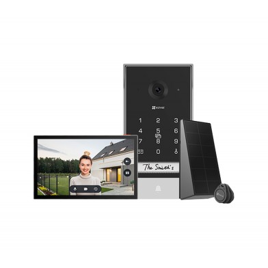 Video Portero Inteligente WiFi HEP7 2K Puerta/Porton 2 Hilos Monitor 7" Panel Solar CS-EP7-R100-1W2HTFC Ezviz