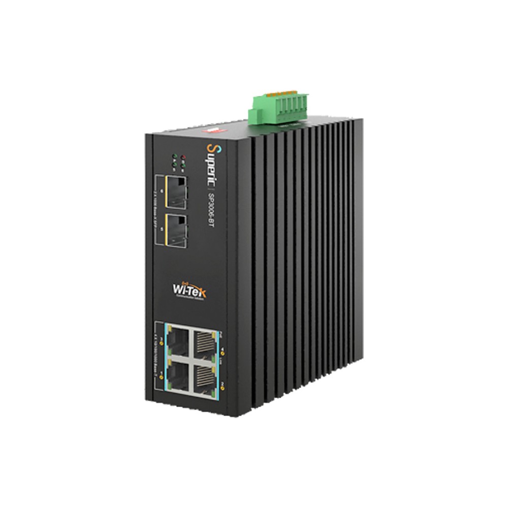 Switch Industrial 4GE PoE 4x30W (120W) + 2SFP no administrable SP3006F-BT Wi-Tek Switch Industrial 4GE PoE 4x30W (120W) + 2SFP no administrable SP3006F-BT Wi-Tek