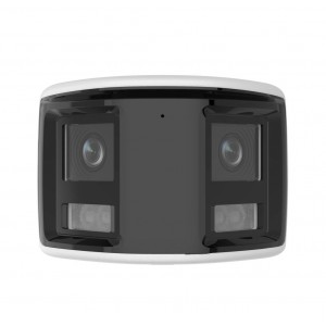 Camara TVI 3K Luz 40m Smart Hybrid Light DUAL LENS 180° ColorVU IP67 130dB WDR  Audio Mic DS-2CE12KF3TP-DLS(180°) Hikvision