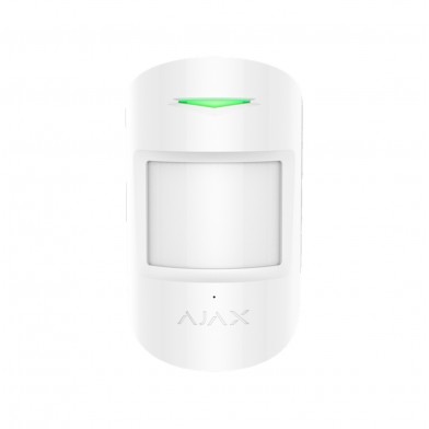 Ajax CombiProtect WH Sensor IR Inalambrico de Movimiento  12m PET  + Rotura de Cristal