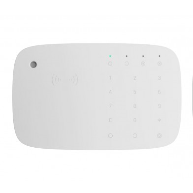 Ajax Keypad Combi WH Teclado Inalambrico tactil con sirena integrada + Lector Proximidad Pass/Tag