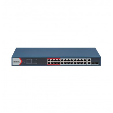 Switch 24FE PoE + 2SFP DS-3E1326P-EI(B) Hikvision