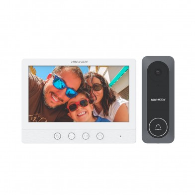 Kit Video Portero Analogo HD 4 Hilos DS-KIS212(B) Hikvision