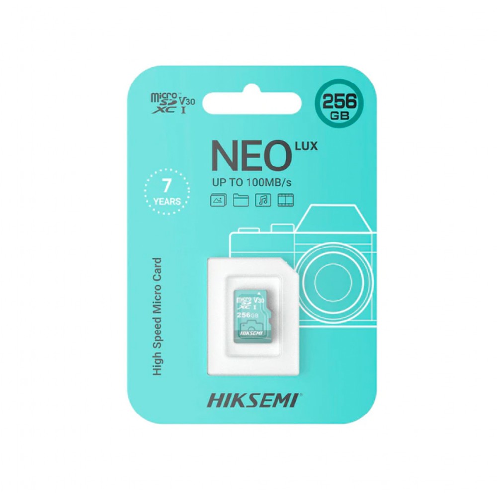Tarjeta Micro SDHC 256G Clase 10 HS-TF-D3/256G NEO LUX Hikvision