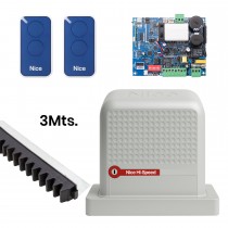 Kit Motor D Light 600 I-HS Central 2 Controles Remotos y 3m cremallera nylon Nice Brasil