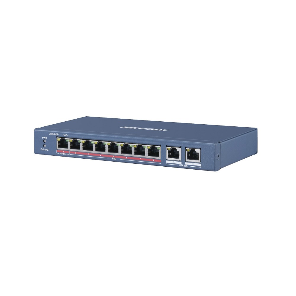 Switch 8FE PoE + 2GE DS-3E0310HP-E Hikvision Switch 8FE PoE + 2GE DS-3E0310HP-E Hikvision