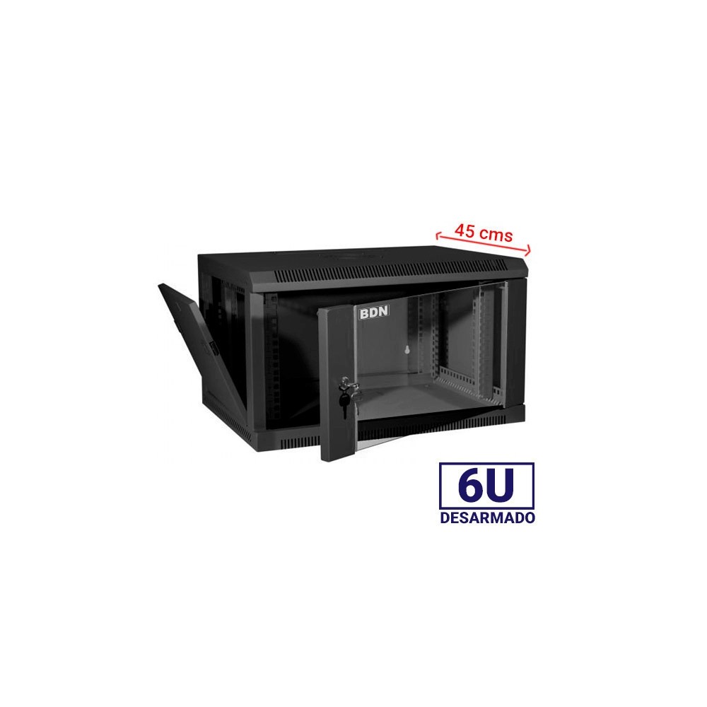 Gabinete Mural Armable 6Ux450 NEGRO BDN