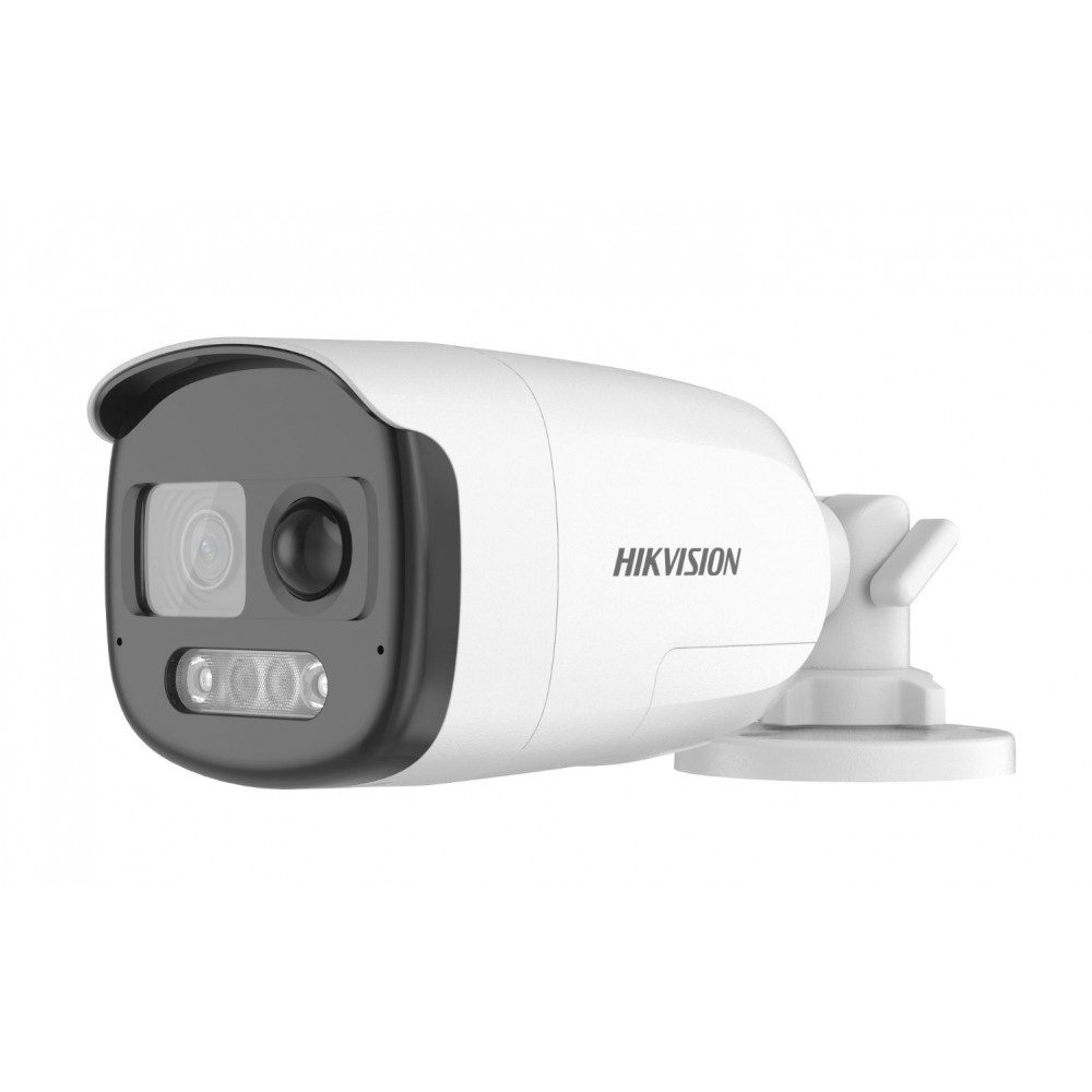 Camara TVI 2MP ColorVu 40M Luz Blanca Sirena Microfono y PIR DS-2CE12DF3T-PIRXOS 2.8MM Hikvision