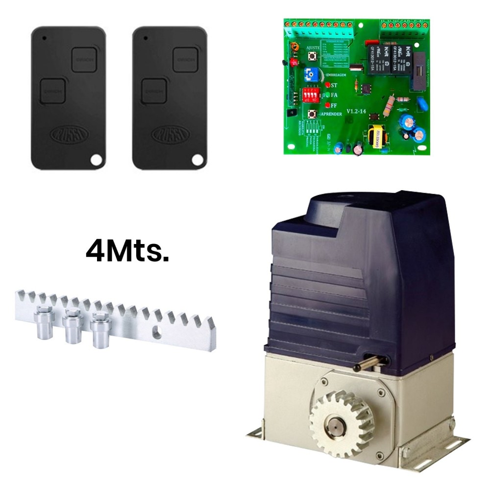 Kit Motor L200 (800kg) + Central Rossi + 2TX + 4m Cremallera Acero XIAN FENG