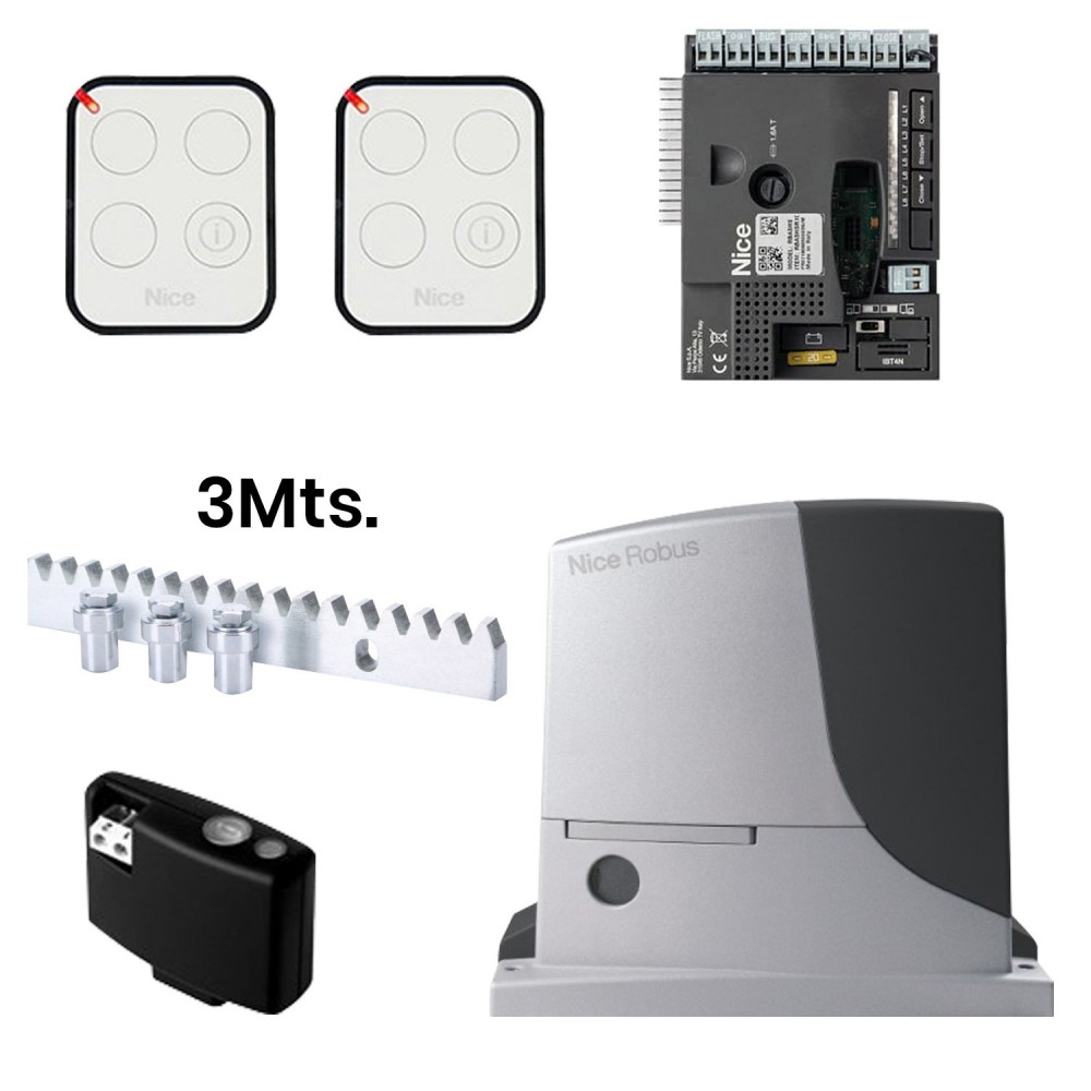 Kit Motor ROBUS 600 con Tecnologia BD, 2 Controles y 3m cremallera