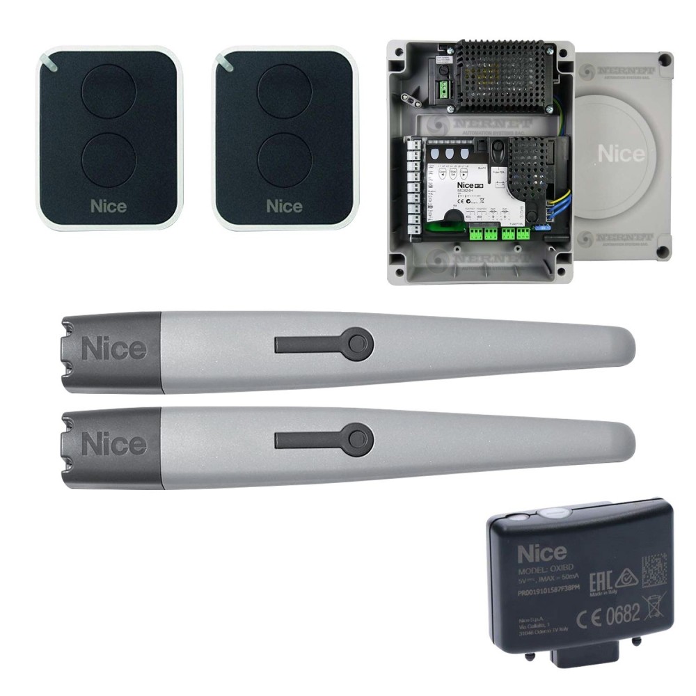 Kit Motor 2 Brazos Batientes Electromecanicos TOONA 4 con Central MC824HR10 (uso condominio) NICE