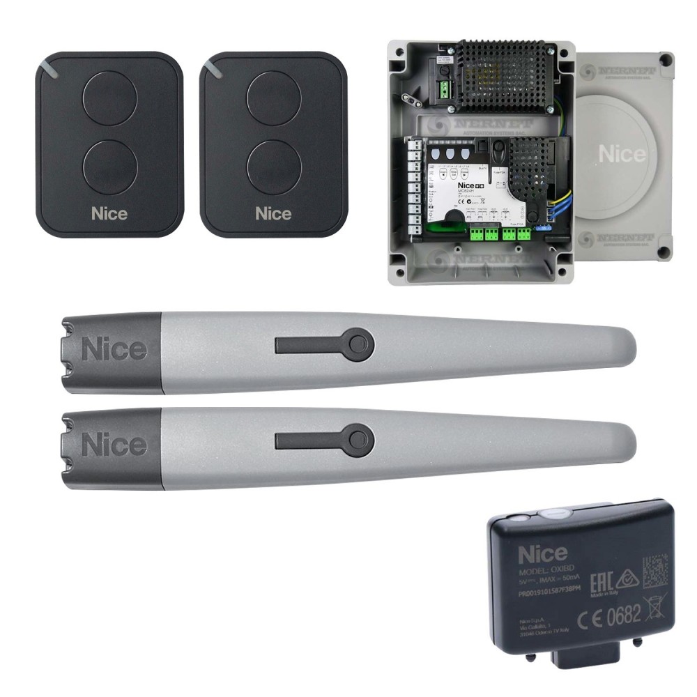 Kit Motor 2 Brazos Batientes Electromecanicos TOONA 4 con Central MC824HR10 (uso condominio) NICE