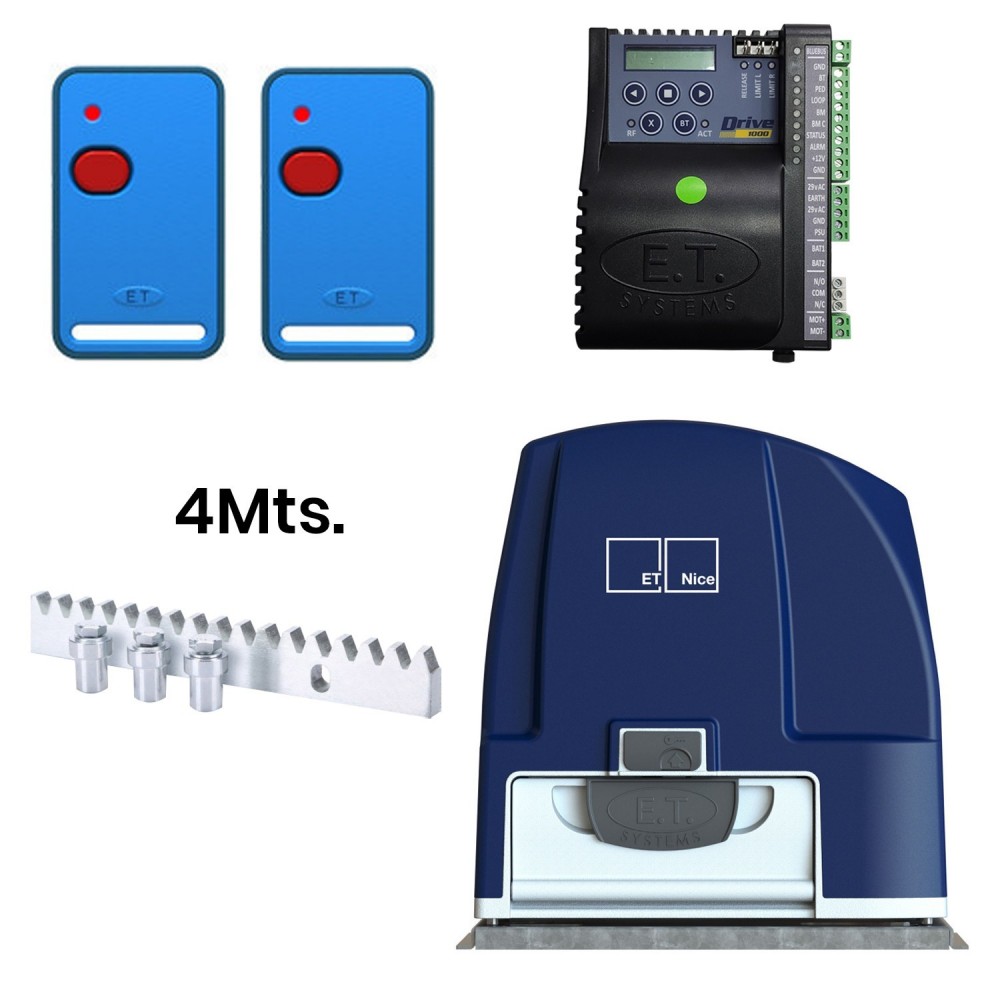 Kit Motor DRIVE 1000 (900 Kgs) Uso Intensivo, 80 Ciclos/Hora, 28m/min. ET SYSTEMS