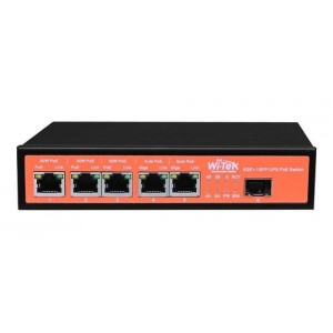 Switch 4GE PoE 60w + 1GE + 1SFP no administrable UPS panel solar WI-PS306GF-UPS Wi-Tek