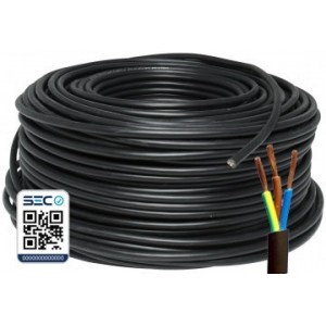 Cordon HO5VV-F 3x075mm Negro 100 Mts
